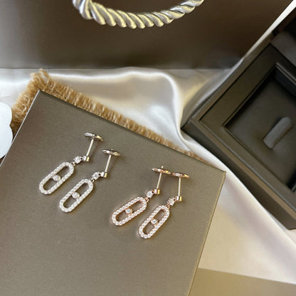 [Clover Jewelry]DORMEUSES MOVE UNO DIAMOND EARRINGS