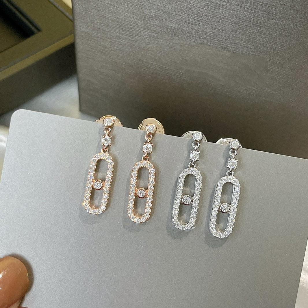 [Clover Jewelry]DORMEUSES MOVE UNO DIAMOND EARRINGS