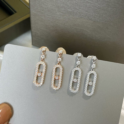 [Clover Jewelry]DORMEUSES MOVE UNO DIAMOND EARRINGS