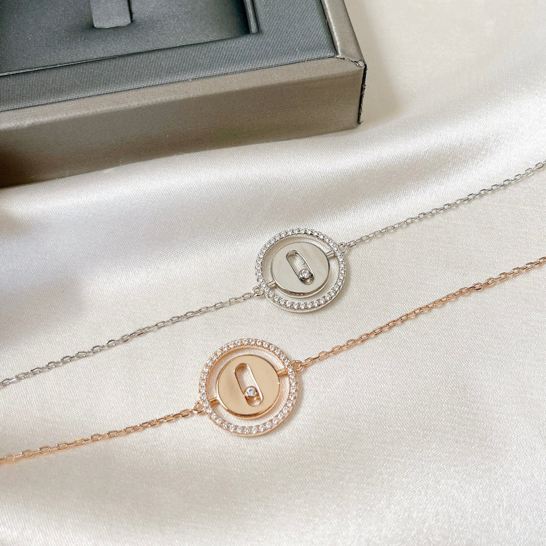 [Clover Jewelry]LUCKY MOVE PAVED DIAMOND BRACELET