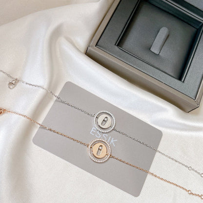 [Clover Jewelry]LUCKY MOVE PAVED DIAMOND BRACELET