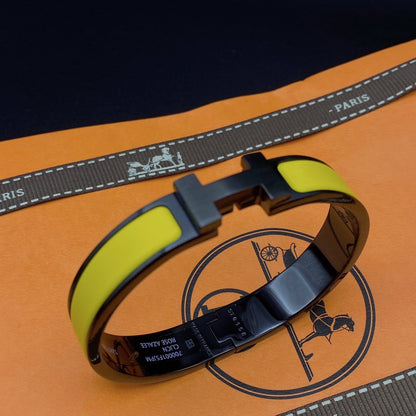 [Clover Jewelry]CLIC HM SO BLACK YELLOW BRACELET