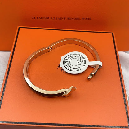 [Clover Jewelry]CLASSIC HM CLIC BLACK 8MM ENAMEL BRACELET