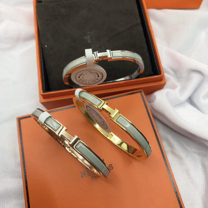 [Clover Jewelry]CLASSIC HM CLIC GREEN 8MM ENAMEL BRACELET