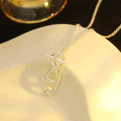 [Clover Jewelry]HM CHAINE D'ANCRE PENDANT NECKLACE STERLING SILVER
