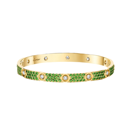 [Clover Jewelry]2026 PAVE GEMSTONE LOVE BRACELET 6.1MM 10 DIAMONDS