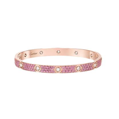 [Clover Jewelry]2026 PAVE GEMSTONE LOVE BRACELET 6.1MM 10 DIAMONDS