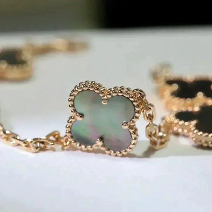 [Clover Jewelry] CLOVER 5 MOTIF GRAY MOP BRACELET COLLECTION