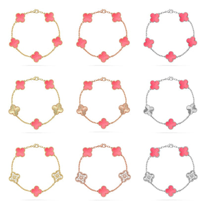 [Clover Jewelry] CLOVER 5 MOTIFS  PINK MOP BRACELET COLLECTION