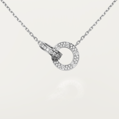 [Clover Jewelry]LOVE  FULL DIAMOND PENDANT NECKLACE