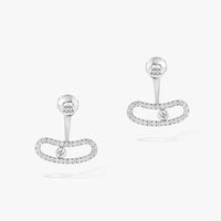 [Clover Jewelry]MOVE UNO SILVER DIAMOND EARRINGS