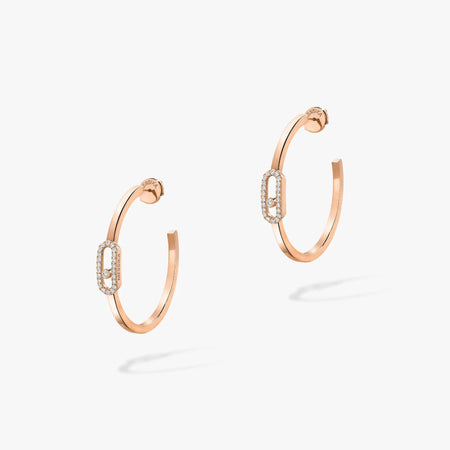 [Clover Jewelry]CREOLES MOVE UNO PM DIAMOND EARRINGS