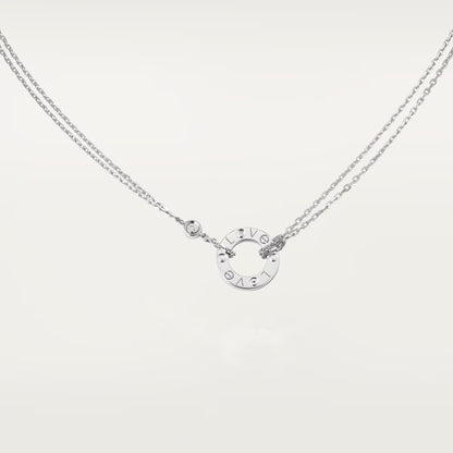 [Clover Jewelry]LOVE NECKLACE 16MM 2 DIAMONDS