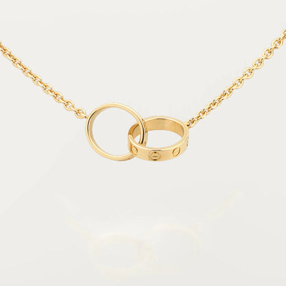 [Clover Jewelry]LOVE DOUBLE RING NECKLACE