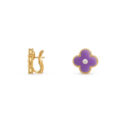 [Clover Jewelry] CLOVER 15MM MOP DIAMOND EARRINGS COLLECTION