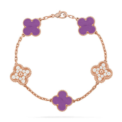 [Clover Jewelry] CLOVER 5 MOTIF VIOLET BRACELET COLLECTION