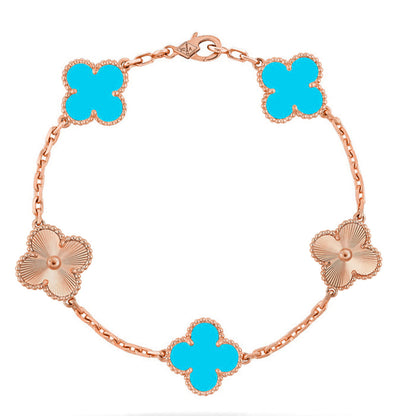 [Clover Jewelry] CLOVER 5 MOTIF TURQUOISE BRACELET COLLECTION