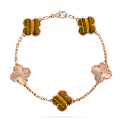 [Clover Jewelry] CLOVER 5 MOTIFS TIGER EYE BRACELET COLLECTION