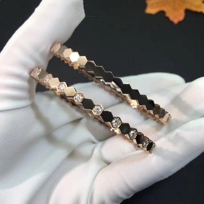 [Clover Jewelry]BEE LOVE PINK GOLD DIAMOND BRACELET