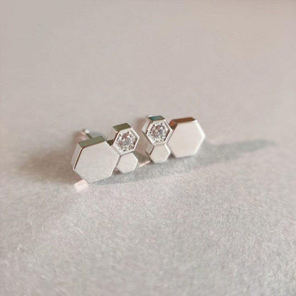 [Clover Jewelry]BEE LOVE SILVER DIAMOND EARRINGS