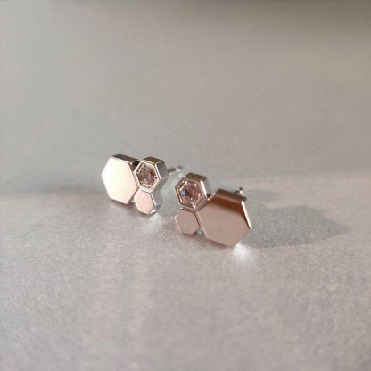 [Clover Jewelry]BEE LOVE SILVER DIAMOND EARRINGS