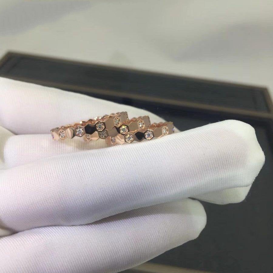 [Clover Jewelry]BEE LOVE RING PINK GOLD DIAMOND