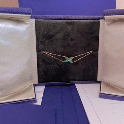 [Clover Jewelry]JEUX BRACELET MALACHITE PINK GOLD 1 DIAMOND