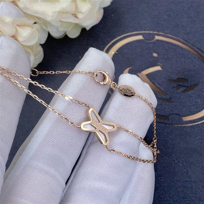 [Clover Jewelry]JEUX BRACELET WHITE MOP PINK GOLD 1 DIAMOND