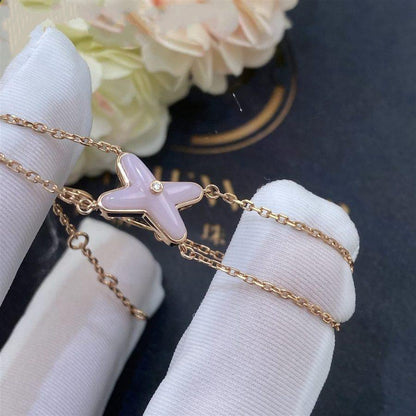 [Clover Jewelry]JEUX BRACELET PINK MOP PINK GOLD 1 DIAMOND