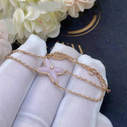 [Clover Jewelry]JEUX BRACELET PINK MOP PINK GOLD 1 DIAMOND