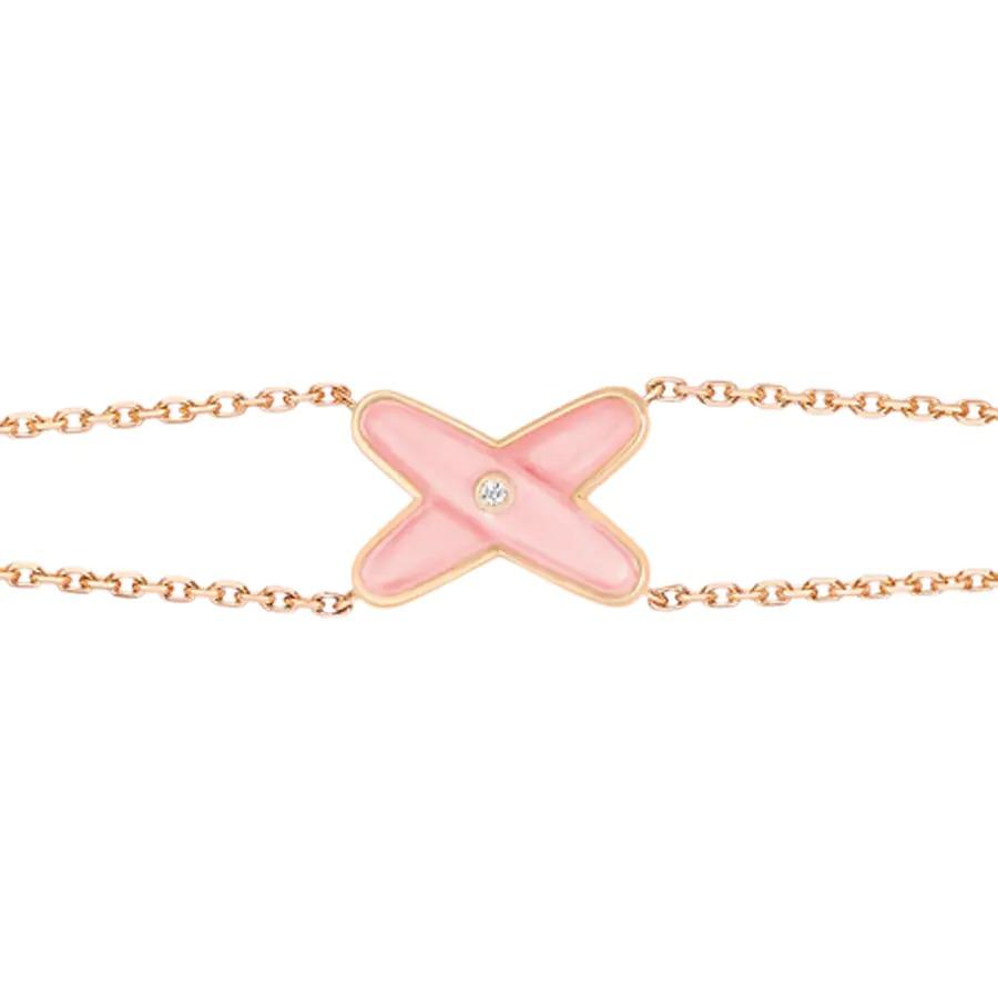 [Clover Jewelry]JEUX BRACELET PINK MOP PINK GOLD 1 DIAMOND