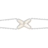 [Clover Jewelry]JEUX BRACELET WHITE MOP SILVER 1 DIAMOND