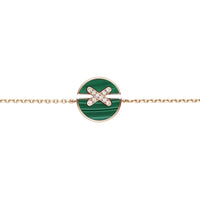 [Clover Jewelry]JEUX DE BRACELET MALACHITE PINK GOLD DIAMONDS