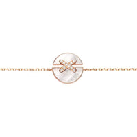 [Clover Jewelry]JEUX DE BRACELET MOP PINK GOLD DIAMONDS