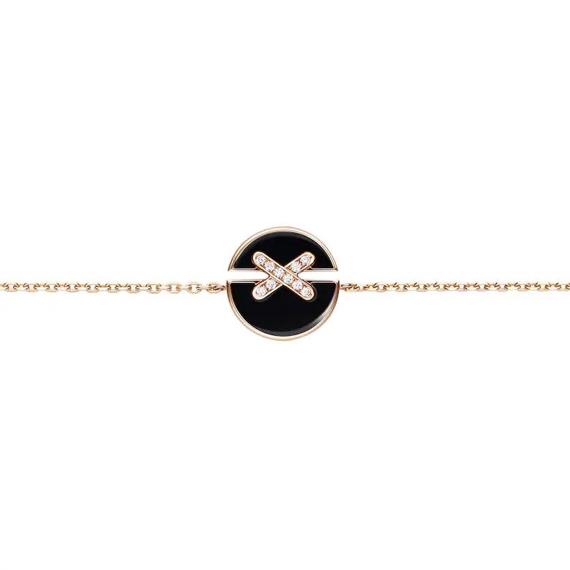 [Clover Jewelry]JEUX DE BRACELET ONYX PINK GOLD DIAMOND