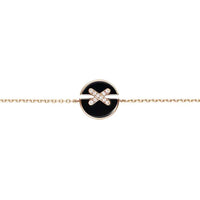 [Clover Jewelry]JEUX DE BRACELET ONYX PINK GOLD DIAMOND