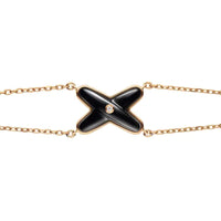 [Clover Jewelry]JEUX BRACELET ONYX PINK GOLD 1 DIAMOND