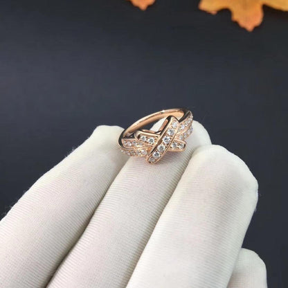 [Clover Jewelry]JEUX DE RING PINK GOLD DIAMOND