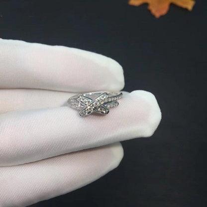 [Clover Jewelry]JEUX DE SILVER DIAMOND RING