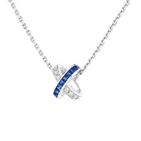 [Clover Jewelry]LIENS DIAMOND SILVER NECKLACE