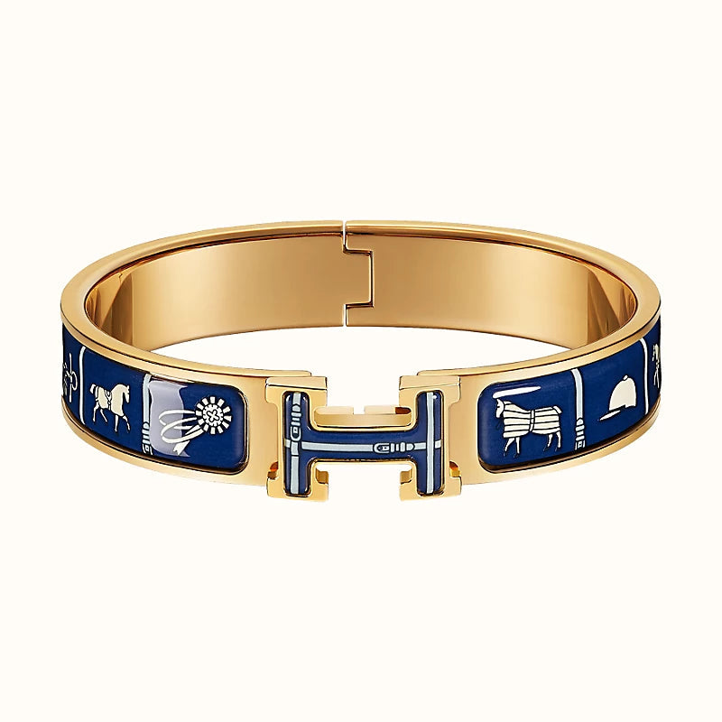 [Clover Jewelry]H COUVERTURES DARK BLUE BRACELET