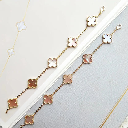 [Clover Jewelry] CLOVER 5 MOTIFS  PINK MOP BRACELET COLLECTION