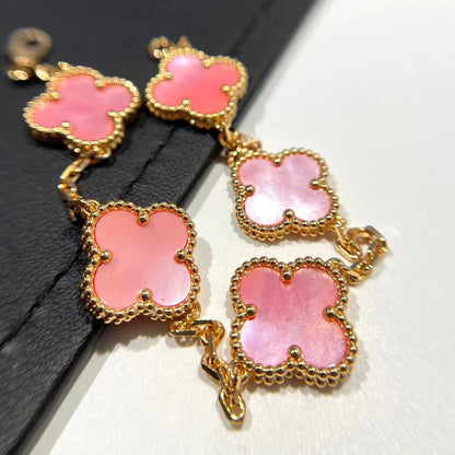 [Clover Jewelry] CLOVER 5 MOTIFS  PINK MOP BRACELET COLLECTION