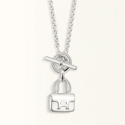 [Clover Jewelry]POP H PEDANT SILVER NECKLACE