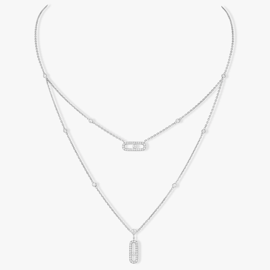 [Clover Jewelry]MOVE 2 ROW DIAMOND NECKLACE