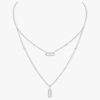 [Clover Jewelry]MOVE 2 ROW DIAMOND NECKLACE