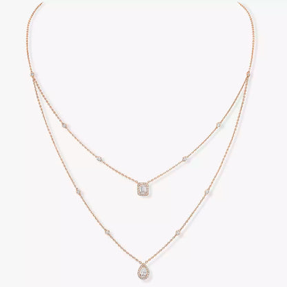 [Clover Jewelry]Diamond Necklace My Twin 2 Rows