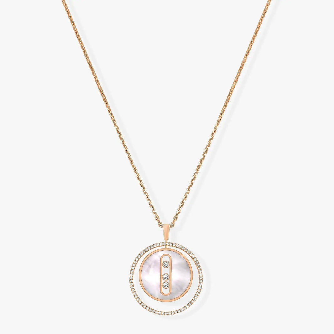 [Clover Jewelry]LUCKY MOVE MM NACRE BLANCHE DIAMOND NECKLACE
