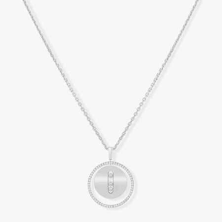 [Clover Jewelry]LUCKY MOVE MM SILVER DIAMOND NECKLACE