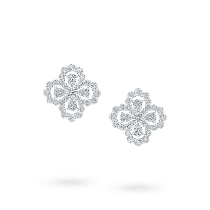 [Clover Jewelry]LOOP EARRINGS FULL MOTIF DIAMOND 16MM